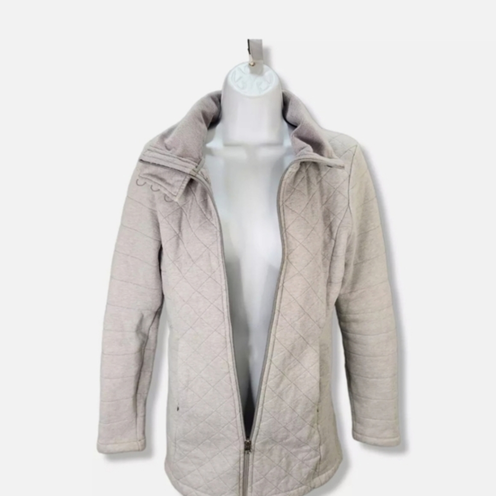 The North Face Jacket‎ Caroluna Small Gray Quilted Fleece Button Neck - Picture 7 of 13